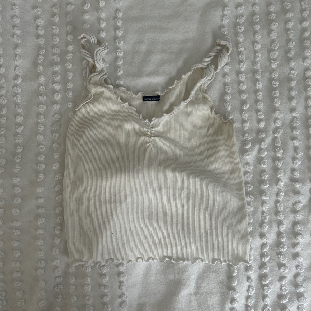 Brandy Melville White Sleeveless Top